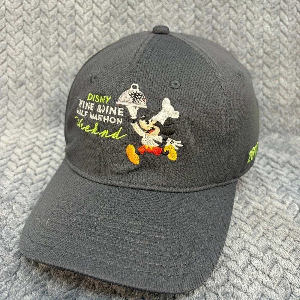 Disney Parks 2017 Wine & Dine Half Marathon Mickey Mouse Gray Hat Cap 0741
